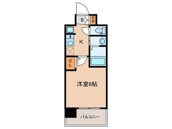 ｴｽﾃﾑｺｰﾄ神戸大倉山公園(204)の物件間取画像